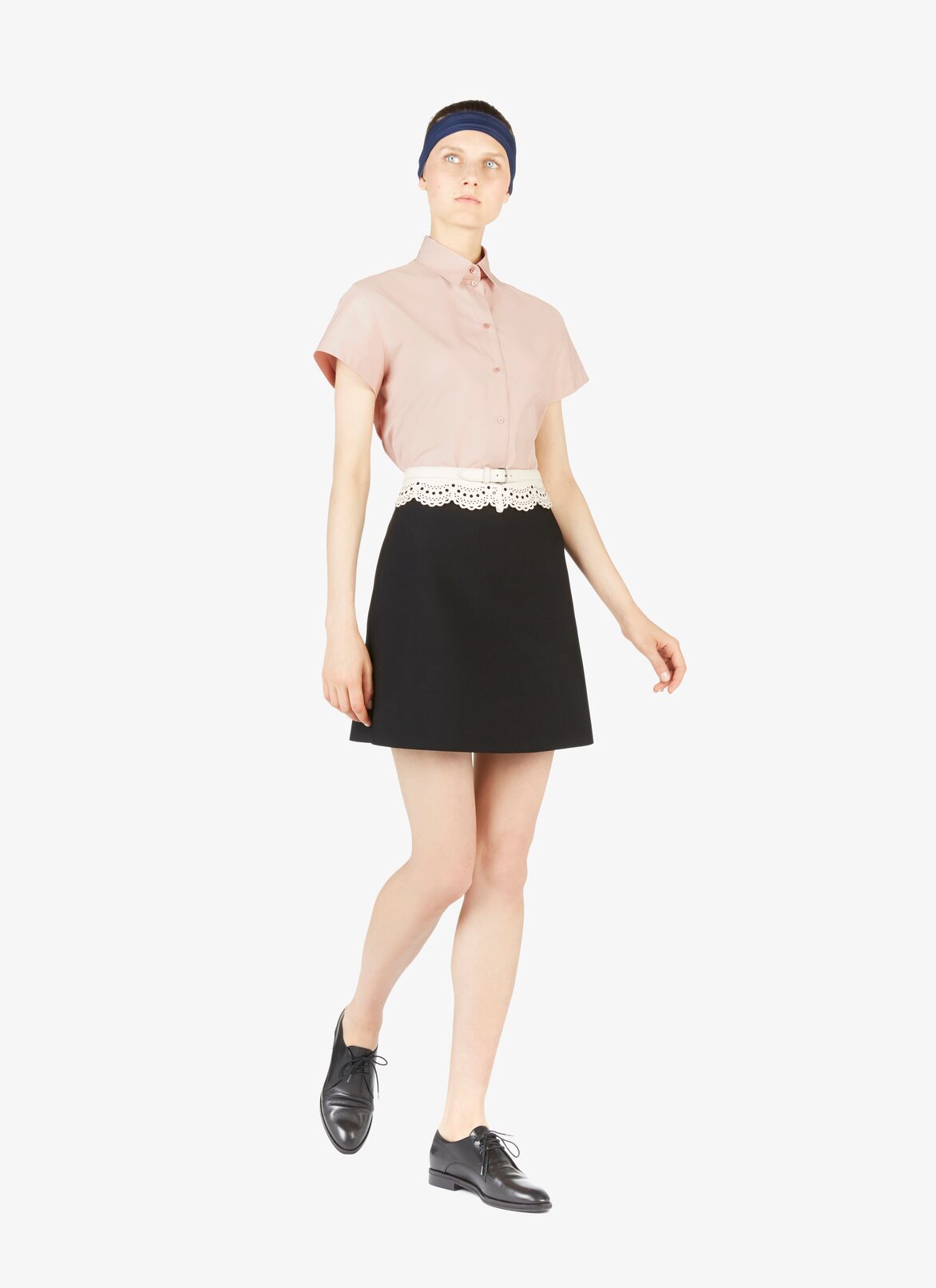 Short-Sleeved Japanese Poplin Shirt ALAÏA GRAY SHORT-SLEEVED JAPANESE POPLIN SHIRT